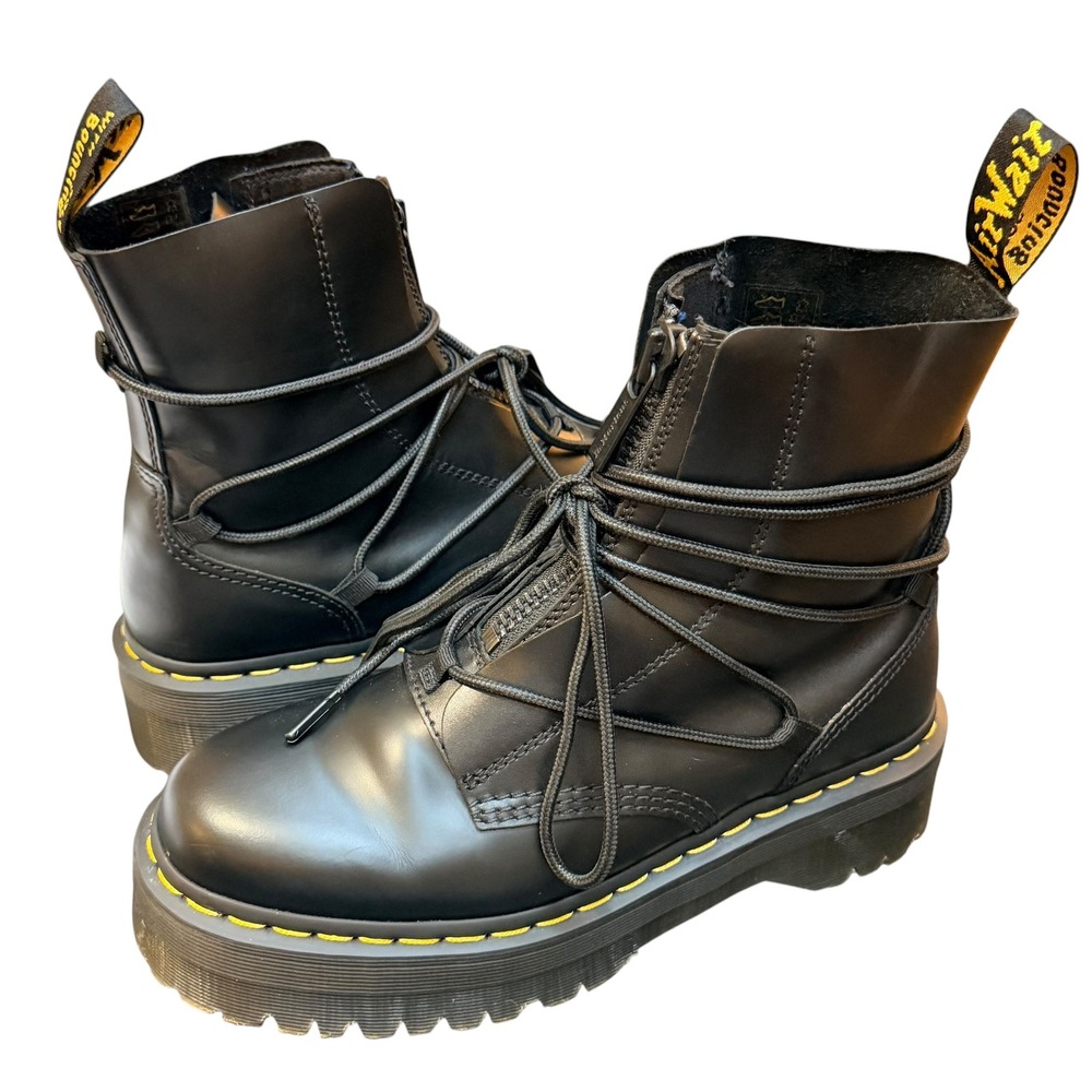 Dr. Martens Boot Women 9 Black Jarrick II Platform Zip Front Combat Punk Grunge